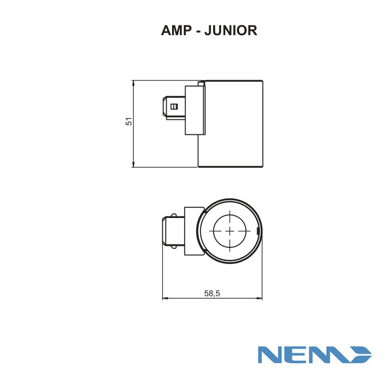 COIL (COIL AMP-JUNIOR) 100%ED (09801) 24VDC 19x51mm 24W 